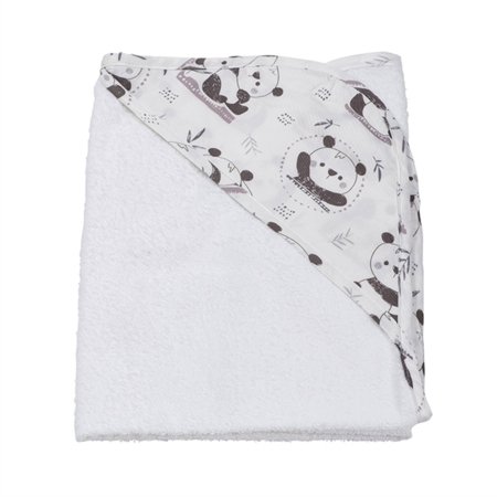 MARKLAND muslino rankšluostis su gobtuvu PURE MUSLIN, 75x75 cm., Panda, 18-25PA 