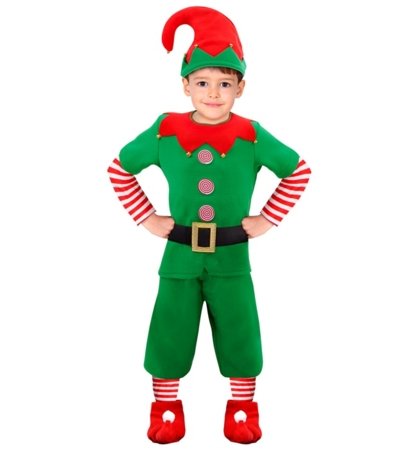 WIDMANN kostiumas Santa's Litlle Helper Elf, dydis (116 cm / 4-5 metai), 88885 