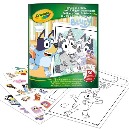 CRAYOLA kūrybinis rinkinys Color & Sticker, Bluey, 04-2664G 