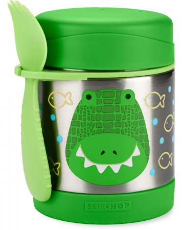 SKIP HOP maisto indelis ZOO, 3m+, 325ml, crocodile, 9M931410 9M931410
