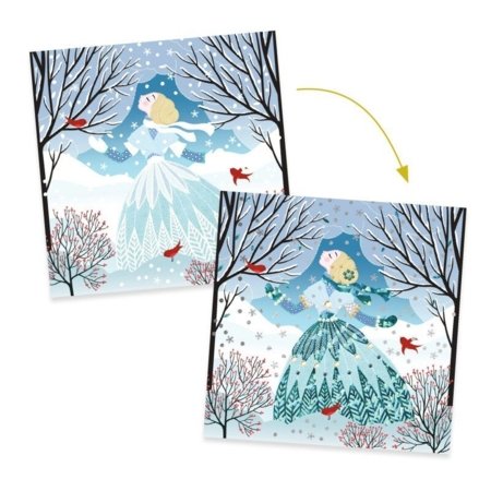 DJECO Folijos paveiksliukai Suknelės per metų laikus, DJ09528 