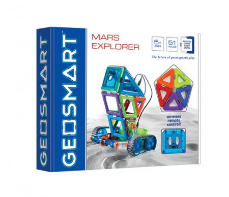 GEOSMART magnetinis konstruktorius su RC Mars Explorer 51 pcs., GEO302 