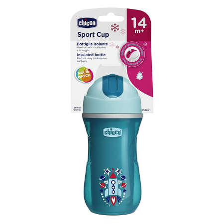 CHICCO gertuvė 14m+ 266ml Blue 8058664070121