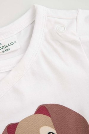 COCCODRILLO smėlinukas ilgomis rankovėmis, baltas, dydis 