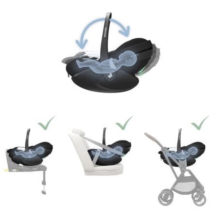 MAXI COSI automobilinė kėdutė PEBBLE 360 Pro 2, Twillic Black, 8052390110 