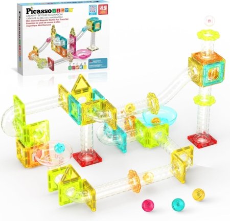 PICASSO TILES Magnetinis konstruktorius Marble Run 45 det., PTMG45 