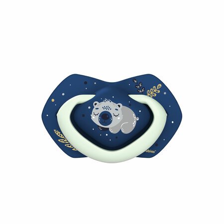 CANPOL BABIES simetrinis silikoninis čiulptukas SLEEPY KOALA, 18m+, blue, 2vnt., 22/660_blu 22/660_blu