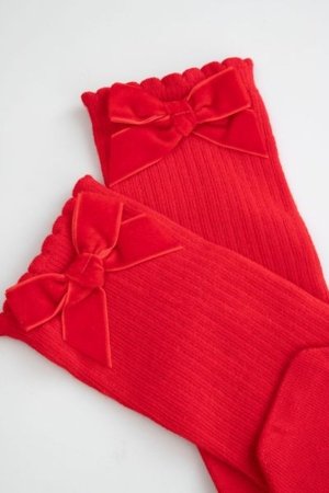 COCCODRILLO kojinės SOCKS GIRL, raudonos, cm 