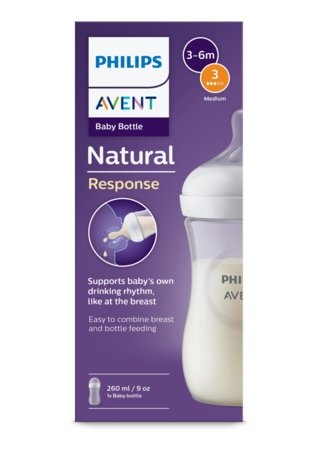 PHILIPS AVENT 83026 buteliukas NATURAL, 260 ml, SCF033/17 1/693