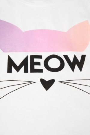 COCCODRILLO marškinėliai trumpomis rankovėmis EVERYDAY GIRL A, balti, WC4143204VGA-001- 