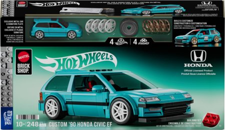 MATTEL BRICK SHOP HOT WHEELS 1:32 Honda Custom ’90 Civic EF konstruktorius, JHF62 