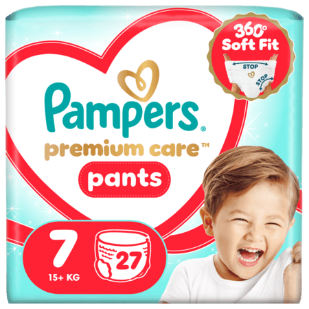 PAMPERS sauskelnės-kelnaitės Premium Pants, 7 dydis, 15+kg, 27 vnt., 81783610 