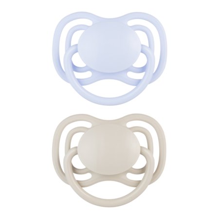 CANPOL BABIES silikoniniai simetriniai čiulptukai NUDE,  Blue, 6-18m,  2 vnt.,  23/226_blu 