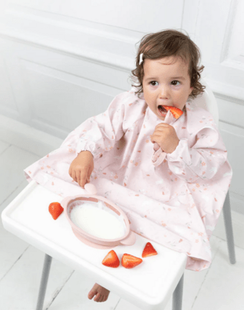 BIBADO prisegami primaitinimo įrankiai 2vnt., blush, BIB224R 