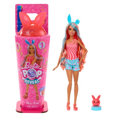 BARBIE Pop Reveal Animal Party siurprizų rinkinys kiškutė, JCN87 