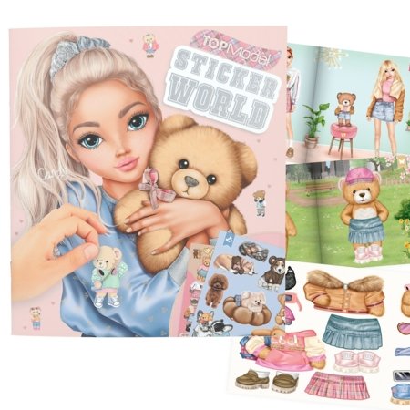TOP MODEL lipdukų knygelė Stickerworld Team Teddy, 13209 