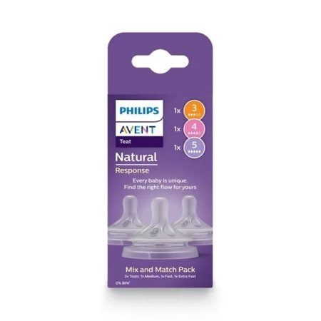PHILIPS AVENT silikoninių žindukų rinkinys NATURAL RESPONSE, 3 vnt., SCY960/03 