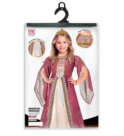 WIDMANN kostiumas Medieval Princess, dydis (128 cm / 5-7 metai), 13196 