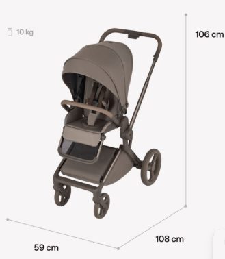 ANEX universalus vežimėlis FLO 2in1, browny, fl-07с, 8885020503173 (frame)  