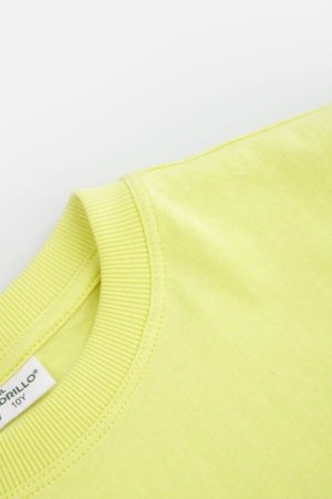 COCCODRILLO marškinėliai trumpomis rankovėmis, geltoni, WC6143203NBJ-004-164, 164 cm 