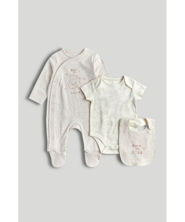 MOTHERCARE šliaužtinukas ilgomis rankovėmis, smėlinukas ir seilinukas, AV50201 50 cm 