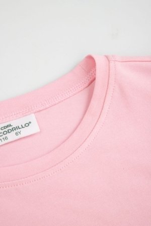 COCCODRILLO marškinėliai trumpomis rankovėmis, rožiniai, WC6143203GGK-033-104, 104 dydis 