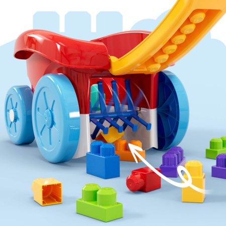MEGA BLOKS kaladėlių rinkimo vežimėlis, JFR30 