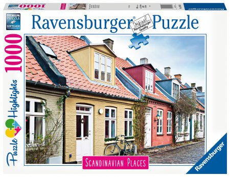 RAVENSBURGER dėlionė Houses in Aarhus Denmark, 1000d., 16741 16741