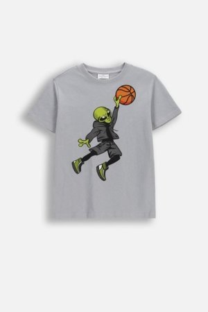 COCCODRILLO marškinėliai trumpomis rankovėmis, pilki, WC6143209VBA-019-134, 134 dydis 