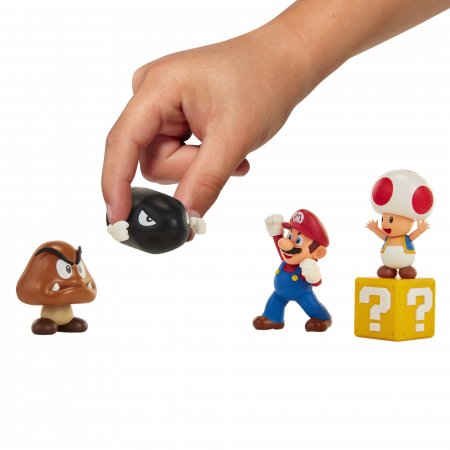 NINTENDO 5" Super Mario žaidimų rinkinys Diorama, asort., 410044 410044