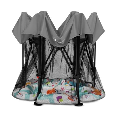 LIONELO žaidimų maniežas ROEL PLUS, 65x85 cm., Grey multicolor 