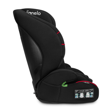 LIONELO automobilinė kėdutė LEVI I-SIZE, Sporty black,  76-150 cm., LO-LEVI I-SIZE 