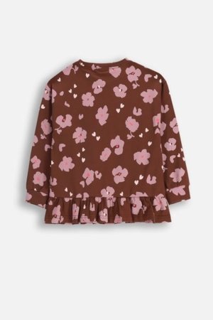 COCCODRILLO marškinėliai CRAFT PUNK GIRL KIDS, rudi, ZC5143103CGK-018-122, 122 cm 