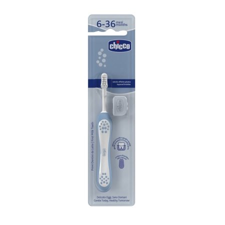CHICCO pirmasis dantų šepetėlis INDIGO 6-36 mėn., 00012081110000 