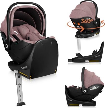LIONELO automobilinė kėdutė su ISOFIX baze MOXIE I-SIZE, Pink mauve, 40-87 cm. 