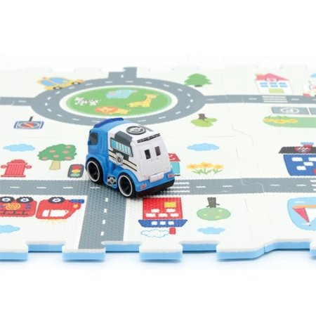 SUNTA vaikiškas dėlionės kilimėlis su automobiliais, 8 dalių, 3406V 