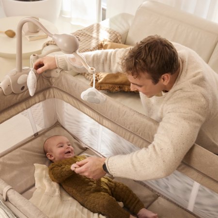 KINDERKRAFT lovelė-maniežas LEODY UP, Grey, KCLEODUPGRY0000 