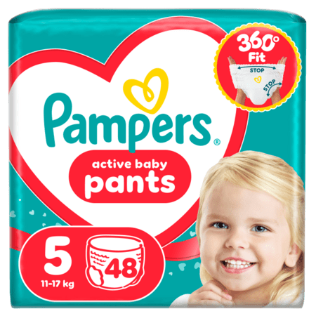 PAMPERS sauskelnės-kelnaitės, dydis 5, 48 vnt, 11-17kg, 81748917 81748917