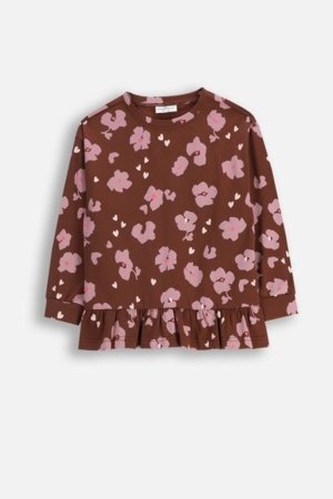 COCCODRILLO marškinėliai CRAFT PUNK GIRL KIDS, rudi, ZC5143103CGK-018-122, 122 cm 