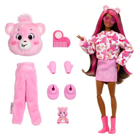 BARBIE Cutie Reveal Care Bears siurprizų rinkinys Cheer Bear, JCN95 