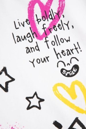 COCCODRILLO marškinėliai ilgomis rankovėmis, balti, cm 