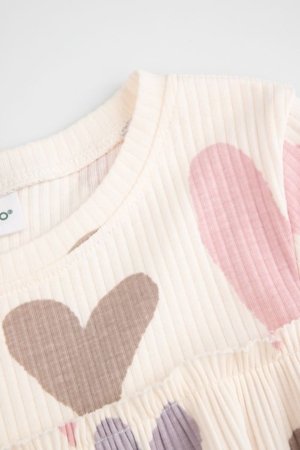 COCCODRILLO suknelė ilgomis rankovėmis, smėlio spalvos, WC6129101HGK-003-110, 110 cm 