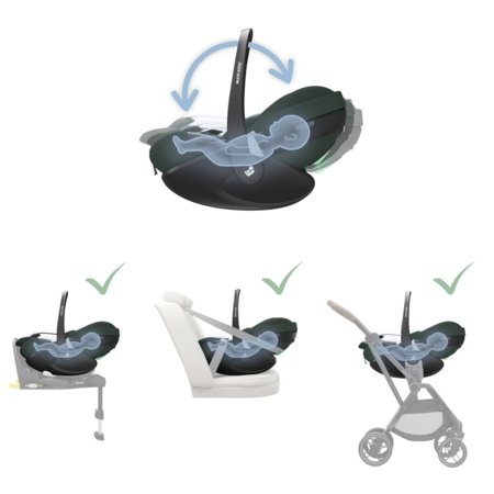 MAXI COSI automobilinė kėdutė PEBBLE 360 Pro 2, Twillic Green, 8052403110 