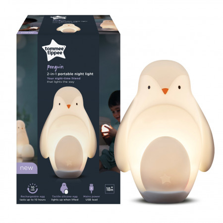 TOMMEE TIPPEE naktinis šviestuvas Penguin 2in1, 18M+, 49100810 49100810