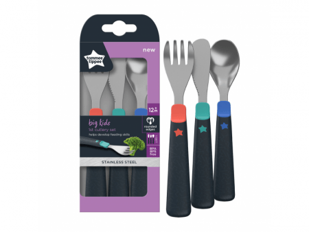 TOMMEE TIPPEE metalinių stalo įrankių rinkinys BIG KIDS, mix, 44718702 44718720