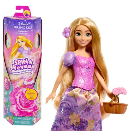 DISNEY PRINCESS Spin & Reveal Auksaplaukės siurprizų rinkinys, HTV86 