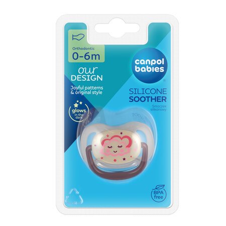 CANPOL BABIES silikoninis ortodontinis čiulptukas NIGHT DREAMS, 0-6 mėn., 22/500_pin_new 