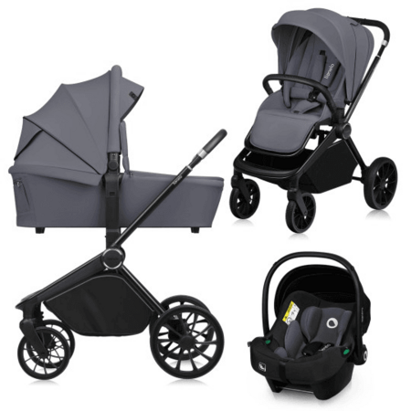 LIONELO universalus vežimėlis MIKA PLUS 3in1, Grey stone, LO-MIKA PLUS 3IN1 