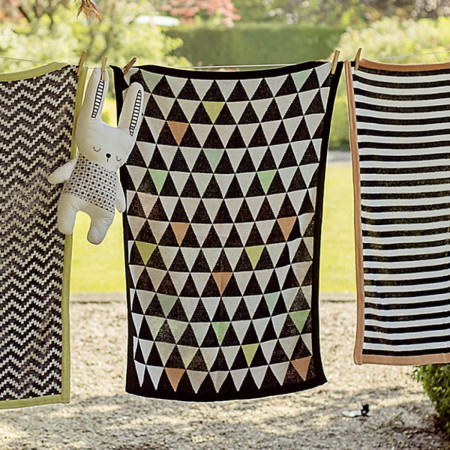 BIZZI GROWIN pledas 70x90cm Triangles BG015 BG015