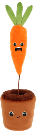 KEEL TOYS pliušinis gėlių vazonėlis Surprise Carrot, 25 cm, SE4954 